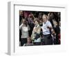 President Bush, Right, and First Lady Laura Bush Arrive for a Rally for Texas Governor Rick Perry-Lm Otero-Framed Photographic Print