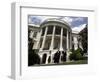 President Bush, Right, and Vice President Dick Cheney Walk to the South Lawn-null-Framed Photographic Print