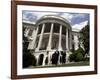 President Bush, Right, and Vice President Dick Cheney Walk to the South Lawn-null-Framed Photographic Print