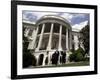 President Bush, Right, and Vice President Dick Cheney Walk to the South Lawn-null-Framed Photographic Print