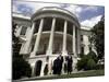 President Bush, Right, and Vice President Dick Cheney Walk to the South Lawn-null-Mounted Photographic Print