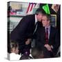 President Bush's Chief of Staff Gives Word of World Trade Center, During Visit to Elementary School-null-Stretched Canvas