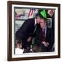 President Bush's Chief of Staff Gives Word of World Trade Center, During Visit to Elementary School-null-Framed Photographic Print