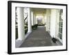 President Bush's Scottish Terrier Miss Beazley Plays on the Colonnade-null-Framed Photographic Print