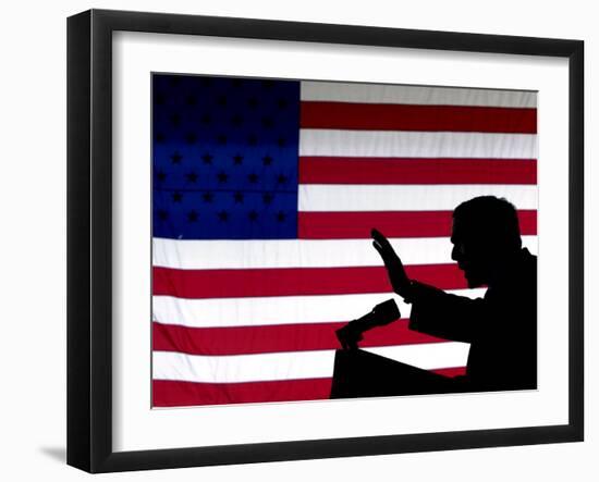 President Bush Speaks in Favor of Republican Gubernatorial Candidate Van Hilleary-null-Framed Premium Photographic Print