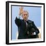 President Bush Steps Down from Air Force One-null-Framed Photographic Print