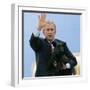 President Bush Steps Down from Air Force One-null-Framed Photographic Print