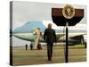 President Bush Walks Back to Air Force One after Speaking to Reporters at Toledo Express Airport-null-Stretched Canvas