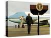 President Bush Walks Back to Air Force One after Speaking to Reporters at Toledo Express Airport-null-Stretched Canvas