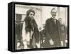 President Calvin and First Lady Grace Coolidge at the 1928 White House New Year's Reception-null-Framed Stretched Canvas