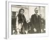 President Calvin and First Lady Grace Coolidge at the 1928 White House New Year's Reception-null-Framed Photo