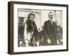 President Calvin and First Lady Grace Coolidge at the 1928 White House New Year's Reception-null-Framed Photo