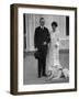 President Calvin and Grace Coolidge Acknowledge Greetings from Crowd on Nov. 5, 1924-null-Framed Photo