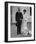 President Calvin and Grace Coolidge Acknowledge Greetings from Crowd on Nov. 5, 1924-null-Framed Photo