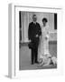 President Calvin and Grace Coolidge Acknowledge Greetings from Crowd on Nov. 5, 1924-null-Framed Photo