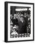 President Calvin Coolidge (1872-1933) Throws Out the First Ball of the 1924 World Series, 1924-American Photographer-Framed Premium Photographic Print