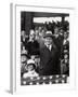 President Calvin Coolidge (1872-1933) Throws Out the First Ball of the 1924 World Series, 1924-American Photographer-Framed Premium Photographic Print