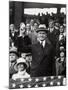 President Calvin Coolidge (1872-1933) Throws Out the First Ball of the 1924 World Series, 1924-American Photographer-Mounted Premium Photographic Print