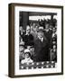 President Calvin Coolidge (1872-1933) Throws Out the First Ball of the 1924 World Series, 1924-American Photographer-Framed Photographic Print