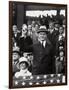 President Calvin Coolidge (1872-1933) Throws Out the First Ball of the 1924 World Series, 1924-American Photographer-Framed Photographic Print