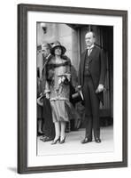 President Calvin Coolidge and First Lady Grace Coolidge Attending Easter Services. April 17, 1927-null-Framed Photo