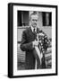 President Calvin Coolidge Holding an American Flag. May 2, 1924-null-Framed Photo