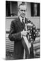 President Calvin Coolidge Holding an American Flag. May 2, 1924-null-Mounted Photo