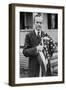 President Calvin Coolidge Holding an American Flag. May 2, 1924-null-Framed Premium Photographic Print