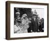 President Calvin Coolidge Smiles Along with His Wife at a White House Garden Party in June 1926-null-Framed Art Print