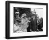 President Calvin Coolidge Smiles Along with His Wife at a White House Garden Party in June 1926-null-Framed Art Print