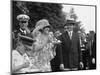 President Calvin Coolidge Smiles Along with His Wife at a White House Garden Party in June 1926-null-Mounted Art Print