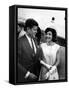 President Candidate Sen. Jack Kennedy Being Greeted by His Wife Jacqueline Upon His Return From LA-Paul Schutzer-Framed Stretched Canvas