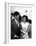 President Candidate Sen. Jack Kennedy Being Greeted by His Wife Jacqueline Upon His Return From LA-Paul Schutzer-Framed Photographic Print