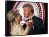President Clinton Dances with His Wife Hillary at the Veterans Ball Monday-null-Framed Stretched Canvas