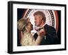 President Clinton Dances with His Wife Hillary at the Veterans Ball Monday-null-Framed Premium Photographic Print