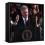 President Clinton Delivers Inaugural Speech after Being Sworn in for Second Term, January 20, 1997-null-Framed Stretched Canvas