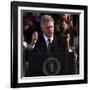 President Clinton Delivers Inaugural Speech after Being Sworn in for Second Term, January 20, 1997-null-Framed Photographic Print