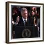 President Clinton Delivers Inaugural Speech after Being Sworn in for Second Term, January 20, 1997-null-Framed Photographic Print