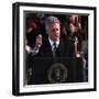 President Clinton Delivers Inaugural Speech after Being Sworn in for Second Term, January 20, 1997-null-Framed Photographic Print