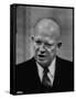 President Dwight D. Eisenhower Answering Questions at a Press Conference-null-Framed Stretched Canvas