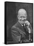 President Dwight D. Eisenhower at Press Conference-null-Framed Stretched Canvas