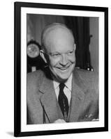 President Dwight D. Eisenhower Close-Up-Ed Clark-Framed Photographic Print