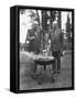 President Dwight D. Eisenhower Cooking Steaks with Former President Herbert C. Hoover-Walter Sanders-Framed Stretched Canvas