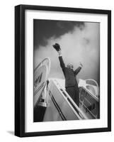 President Dwight D. Eisenhower, During Arrival For Summit Conference-Ed Clark-Framed Photographic Print