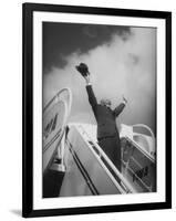 President Dwight D. Eisenhower, During Arrival For Summit Conference-Ed Clark-Framed Photographic Print