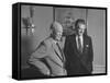 President Dwight D. Eisenhower Visiting with Religious Leader Billy Graham at the White House-null-Framed Stretched Canvas