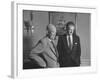 President Dwight D. Eisenhower Visiting with Religious Leader Billy Graham at the White House-null-Framed Photographic Print