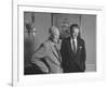President Dwight D. Eisenhower Visiting with Religious Leader Billy Graham at the White House-null-Framed Photographic Print