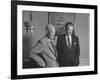 President Dwight D. Eisenhower Visiting with Religious Leader Billy Graham at the White House-null-Framed Photographic Print