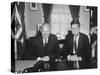 President Dwight Eisenhower Meets with President-Elect John Kennedy-null-Stretched Canvas